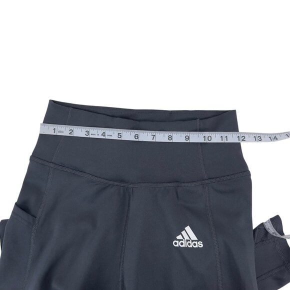 Adidas Womens Small Aeroready Primegreen Dark Gray High-Waisted Running Tights - Picture 5 of 13